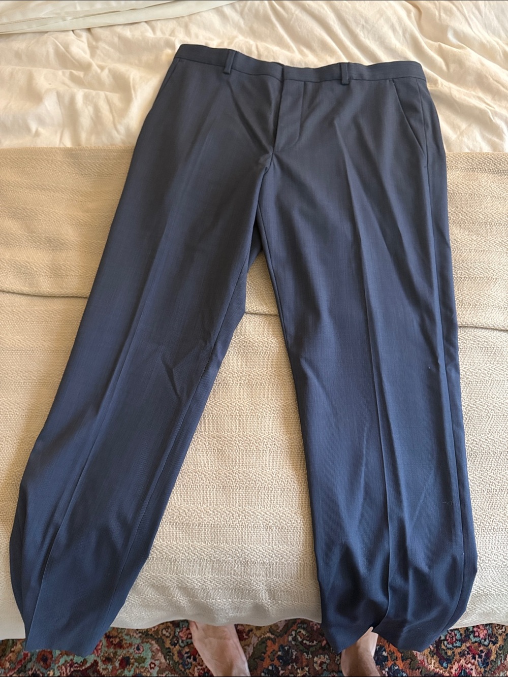 Hugo Boss Navy Mens Dress Trousers